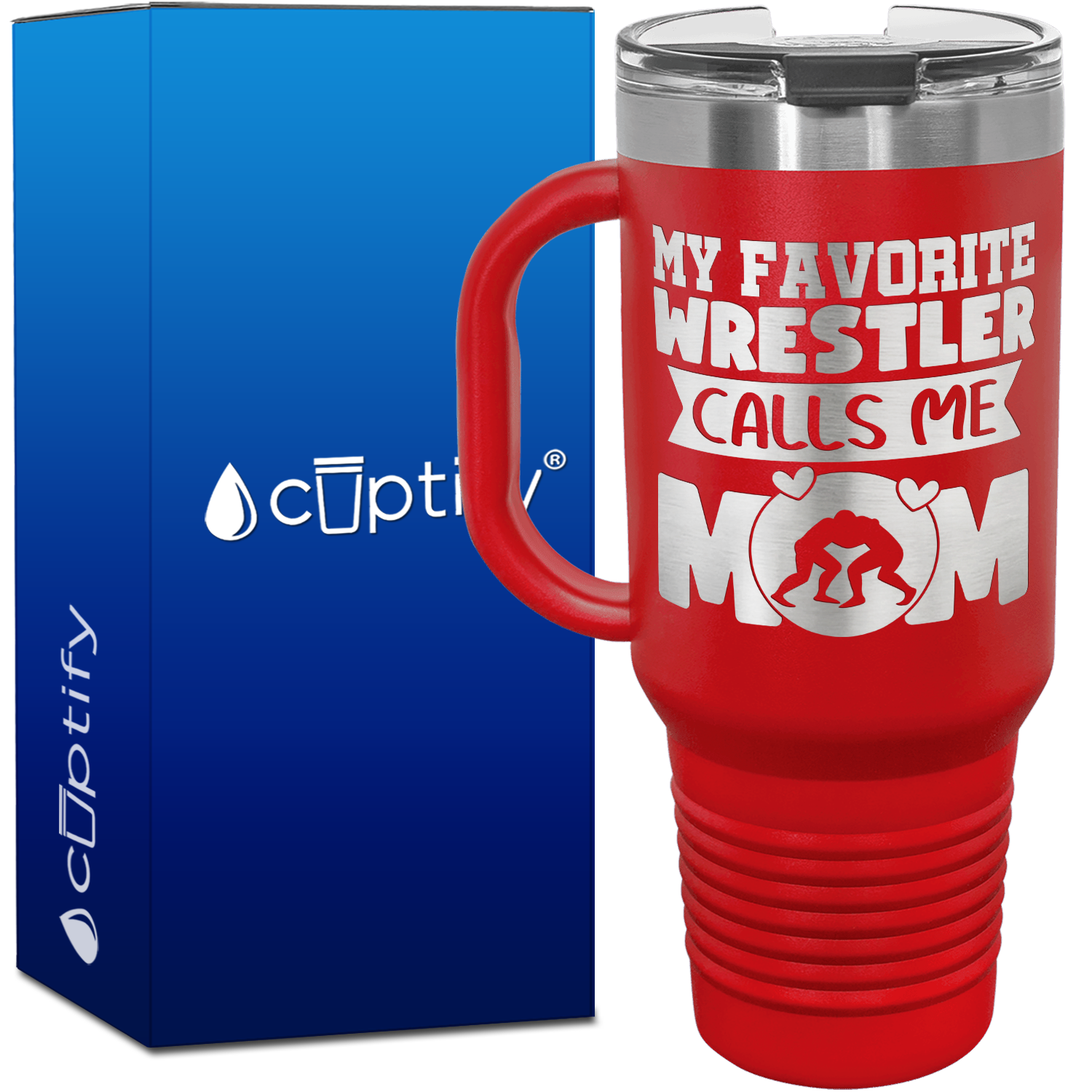 My Favorite Wrestler Calls Me Mom 40oz Travel Mug