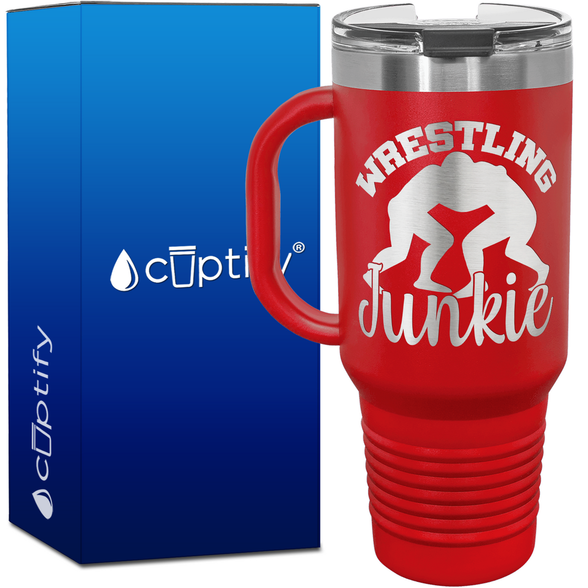 Wrestling Junkie 40oz Travel Mug
