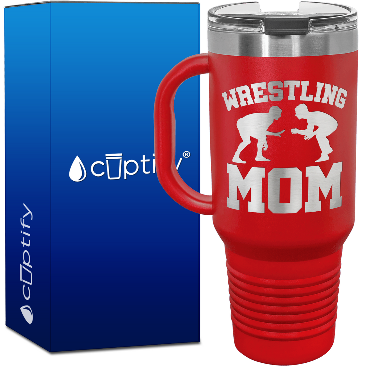Wrestling Mom 40oz Travel Mug