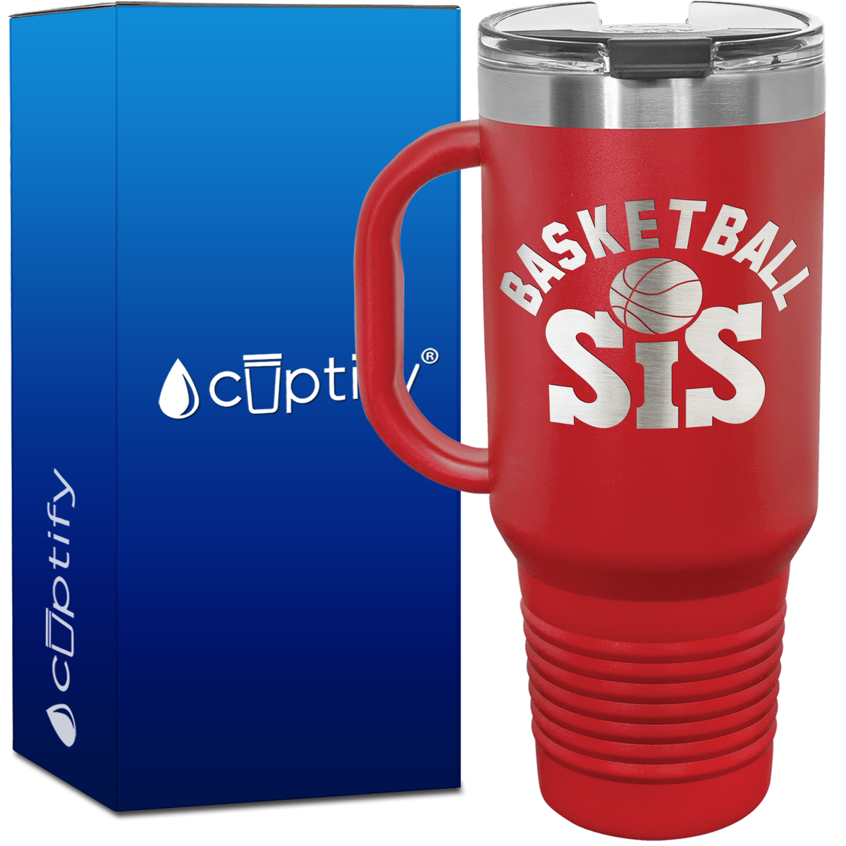 Basketball Sis 40oz Basketball Travel Mug