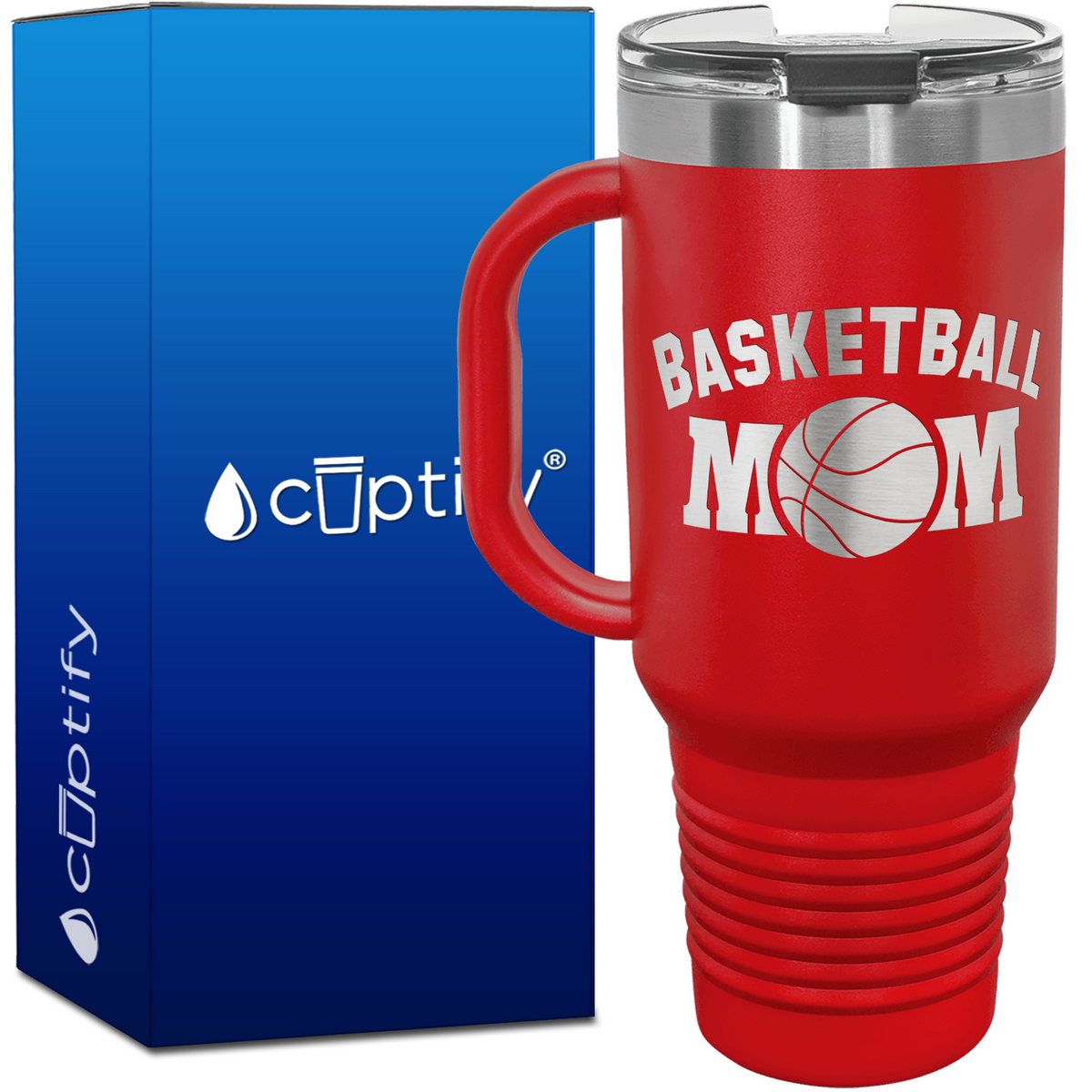 Basketball Mom 40oz Basketball Travel Mug