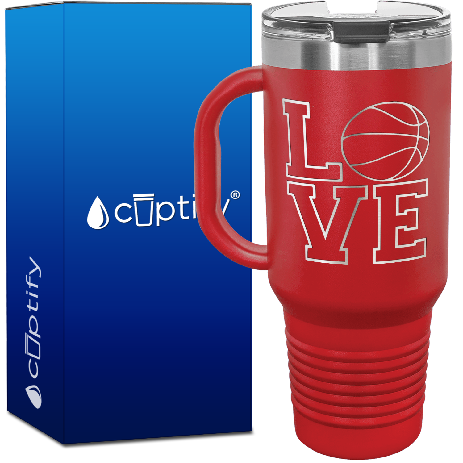 Love Basketball 40oz Basketball Travel Mug