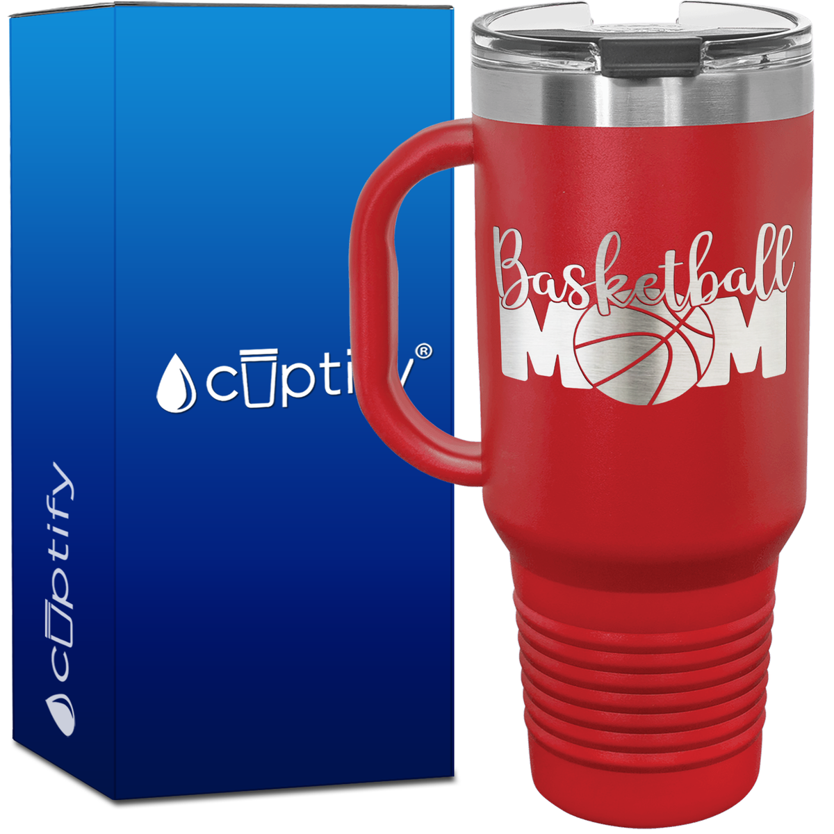 Basketball Mom Ball 40oz Basketball Travel Mug
