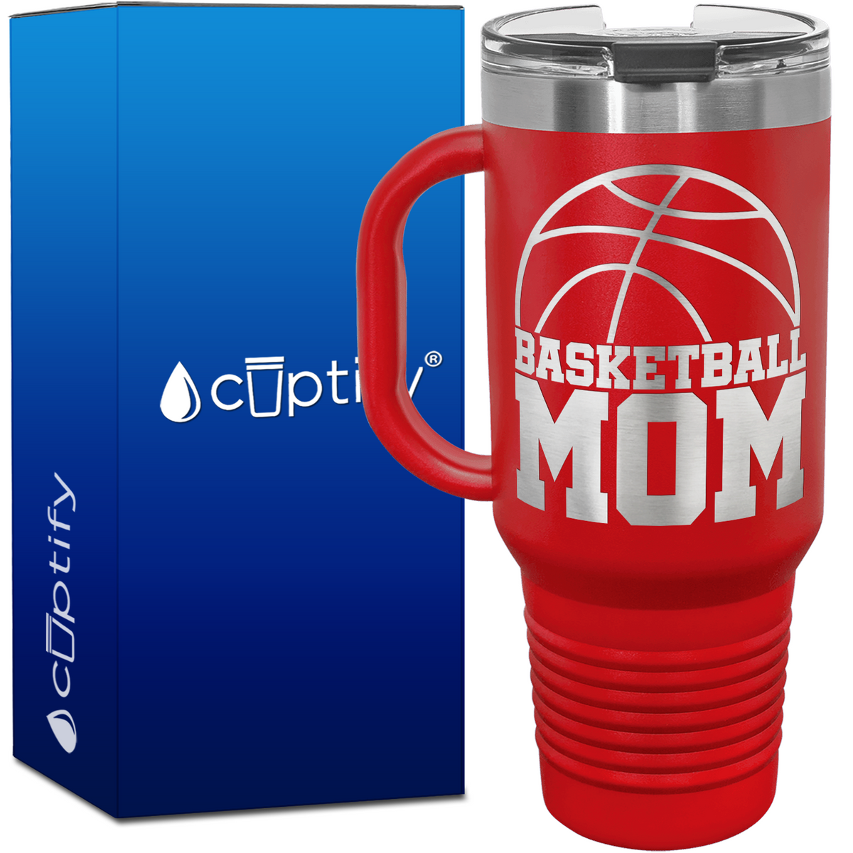 Basketball Mom 40oz Basketball Travel Mug
