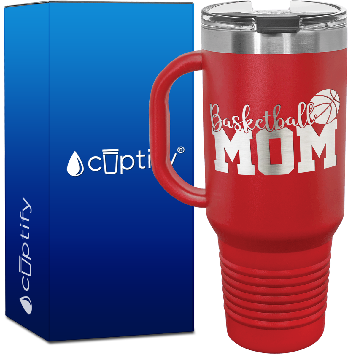 Basketball Mom 40oz Basketball Travel Mug