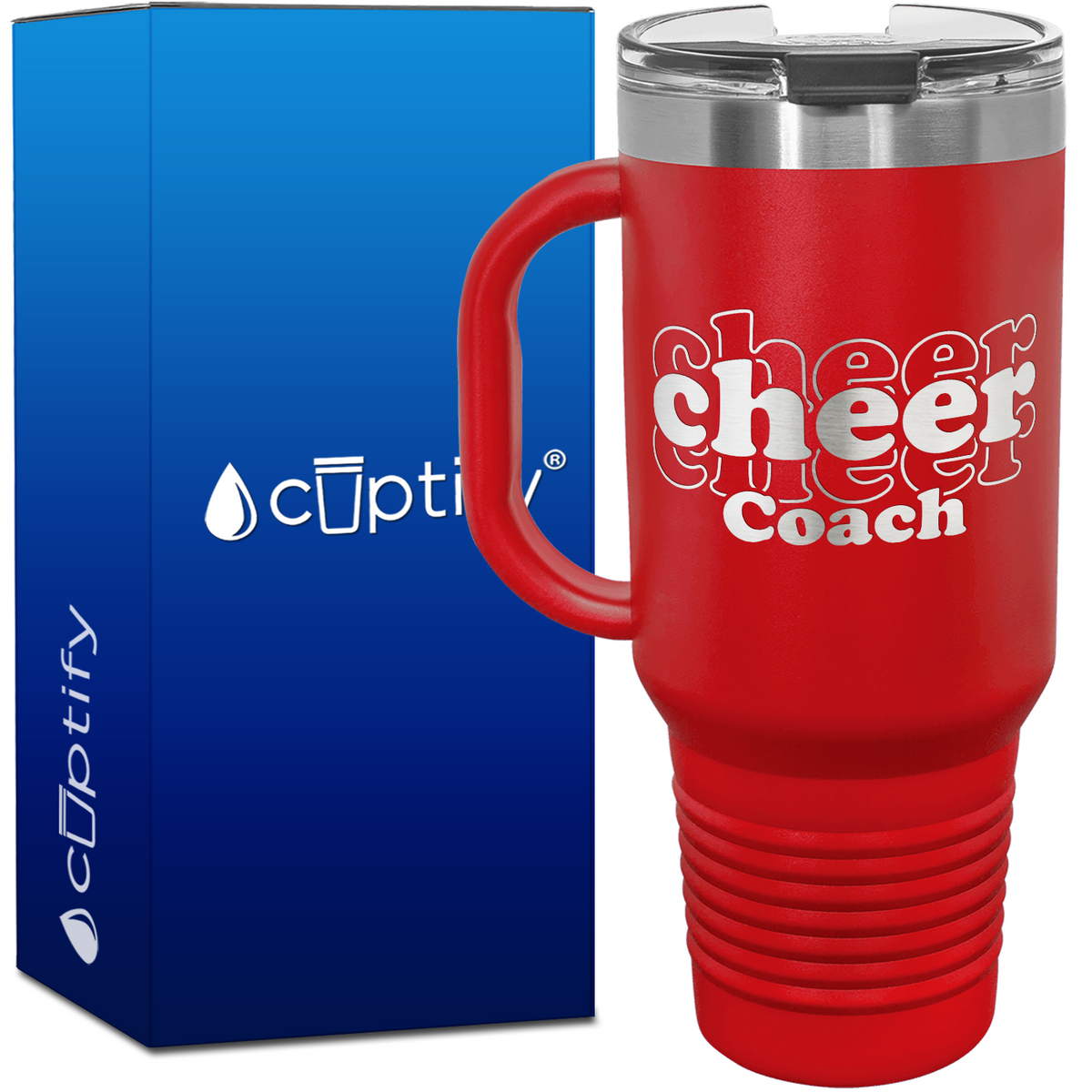 Cheer Coach Outlines 40oz Cheer Travel Mug