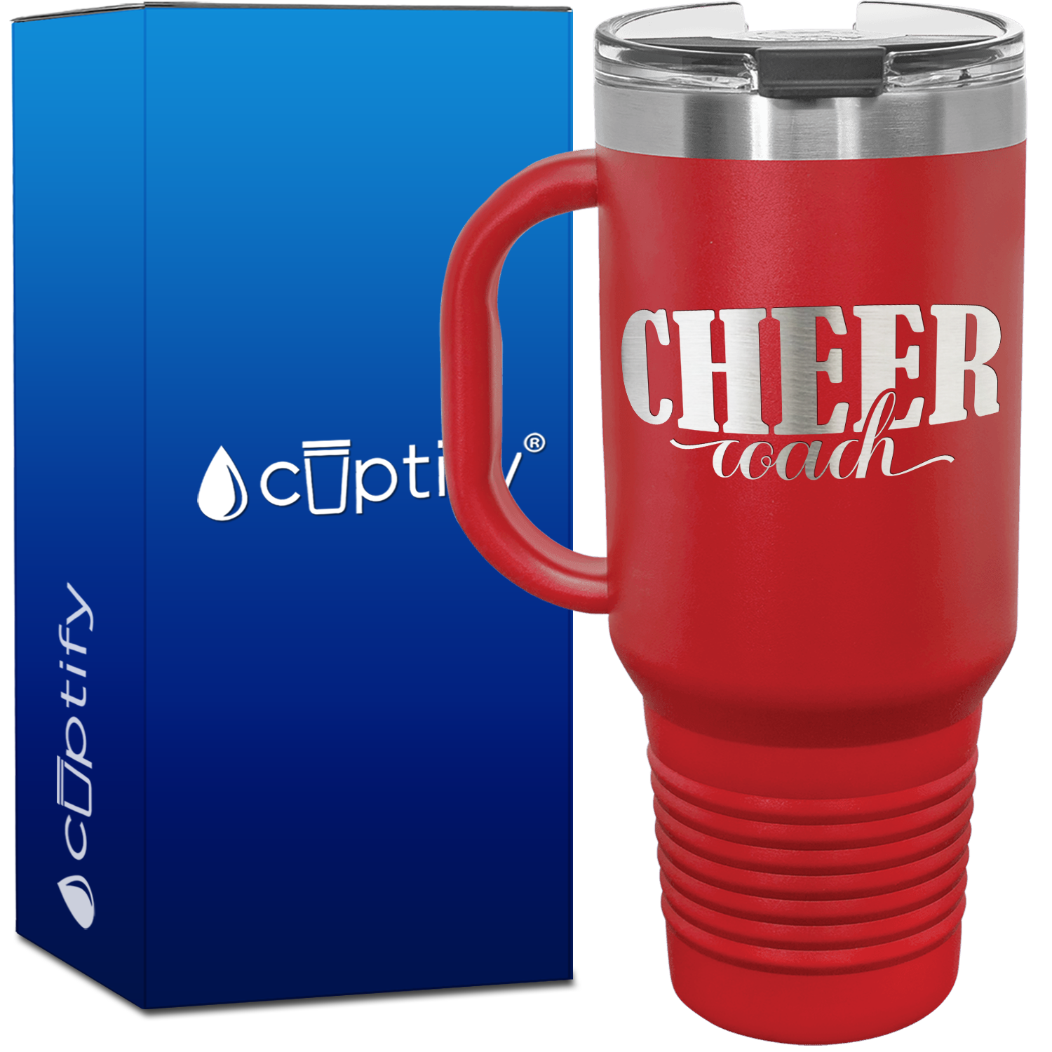 Cheer Coach Swoosh 40oz Cheer Travel Mug