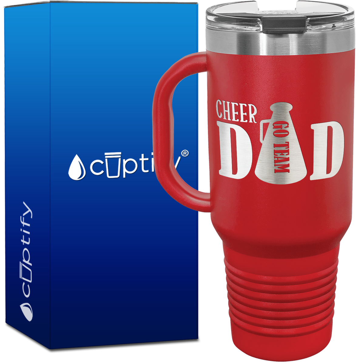 Cheer Dad Go Team 40oz Cheer Travel Mug