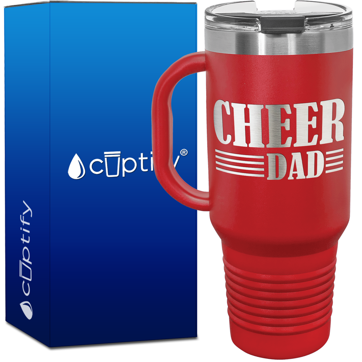 Cheer Dad Lines 40oz Cheer Travel Mug