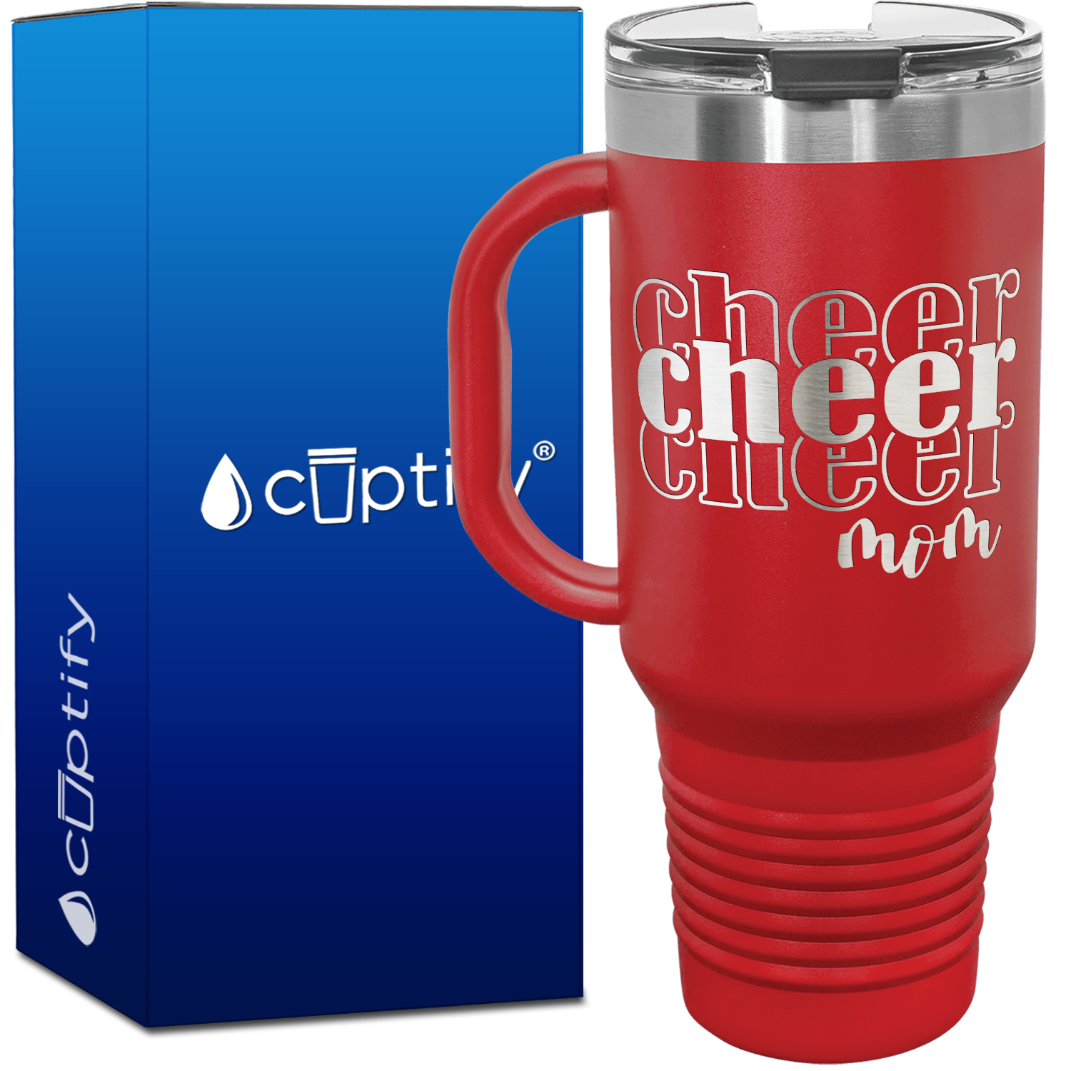 Cheer Cheer Cheer Mom 40oz Cheer Travel Mug