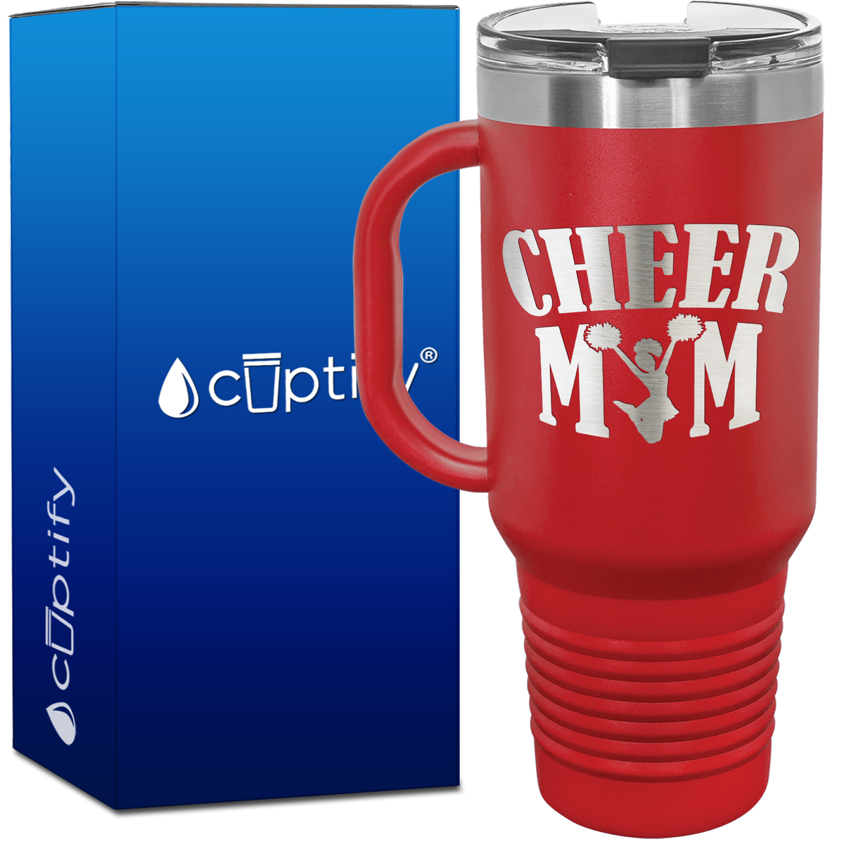 Cheer Mom 40oz Cheer Travel Mug