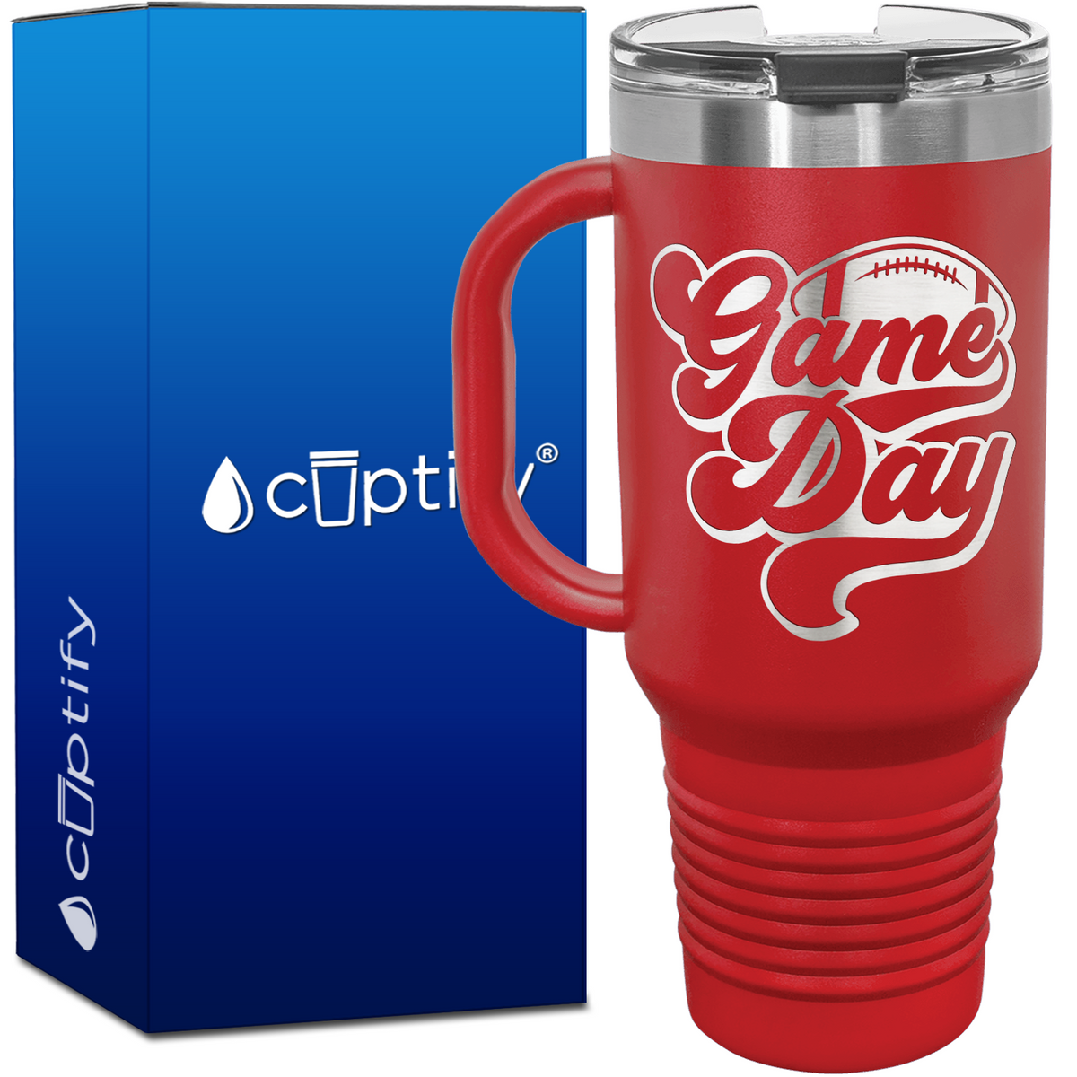 Game Day Football 40oz Football Travel Mug