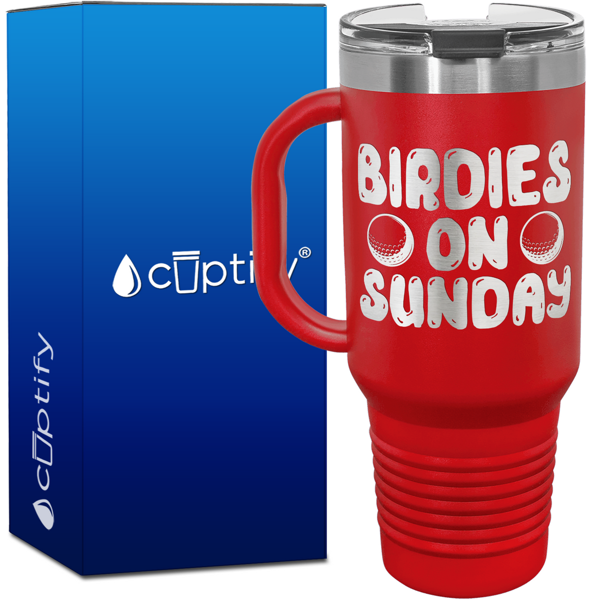 Birdies on Sunday 40oz Golf Travel Mug