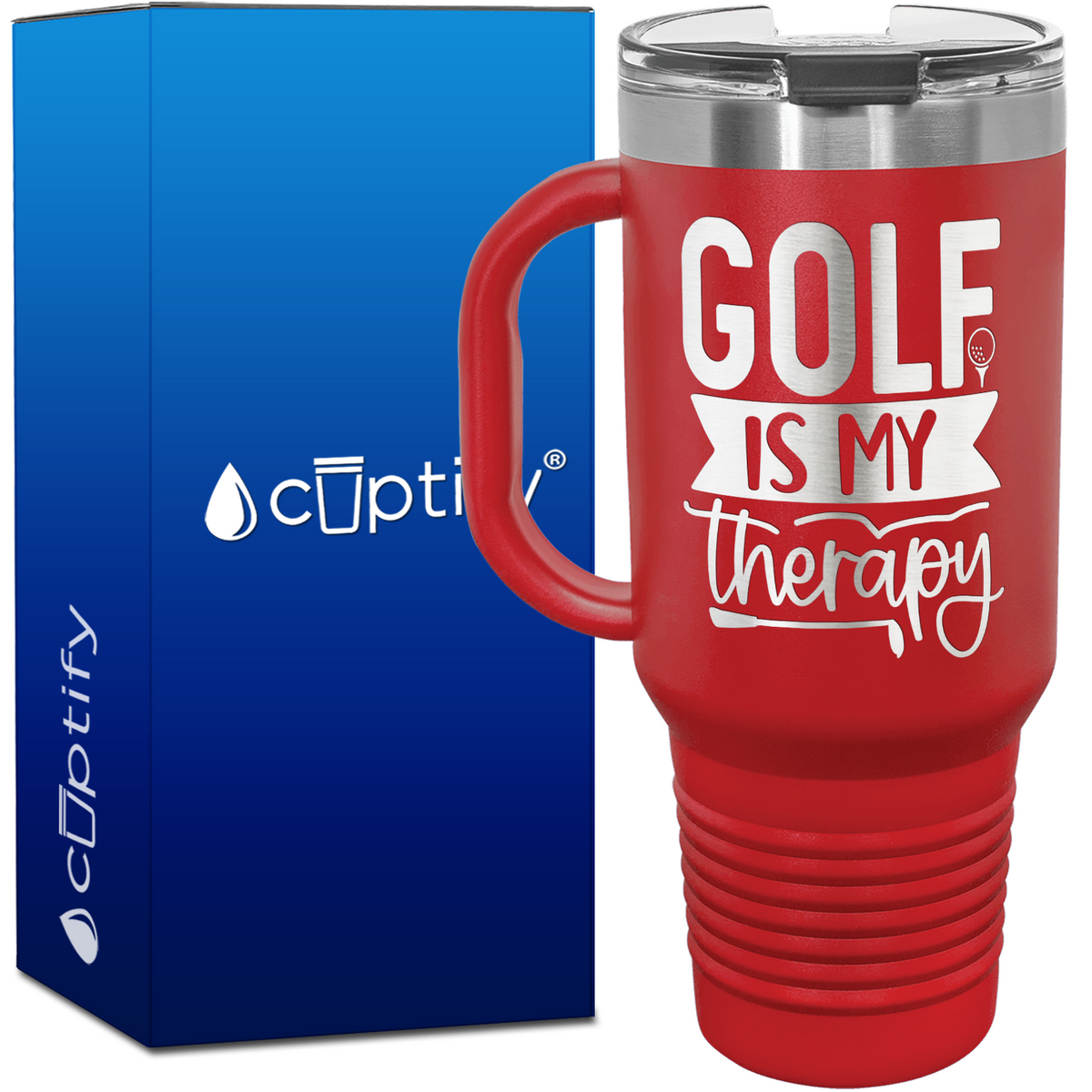 Golf is My Therapy 40oz Golf Travel Mug