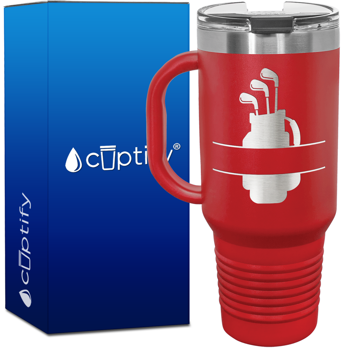 Personalized Golf Bag with Clubs 40oz Golf Travel Mug