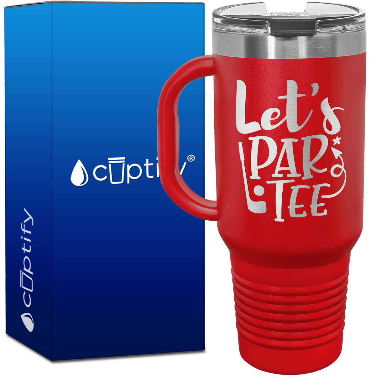 Let's Par Tee 40oz Golf Travel Mug