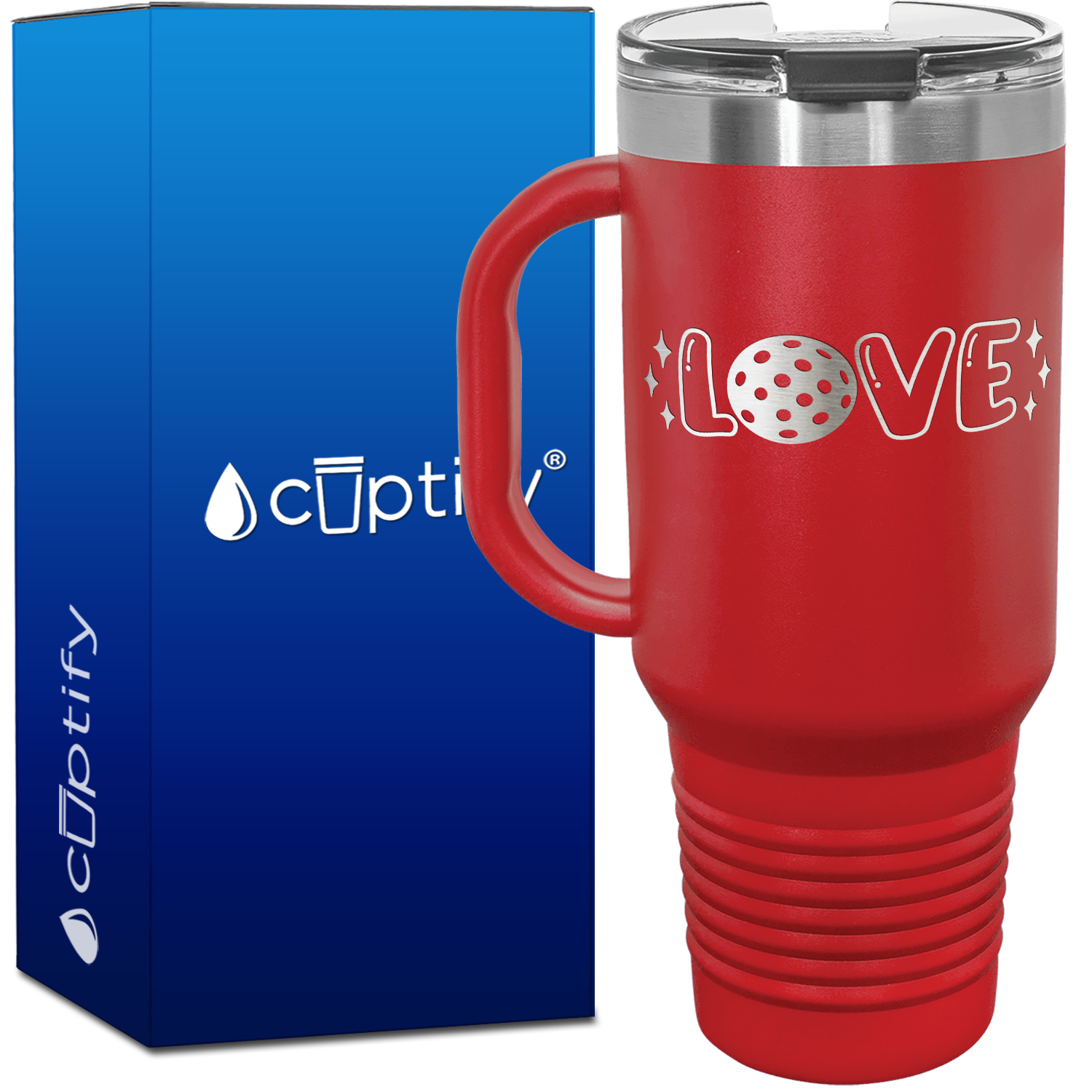 Love Pickleball 40oz Pickleball Travel Mug