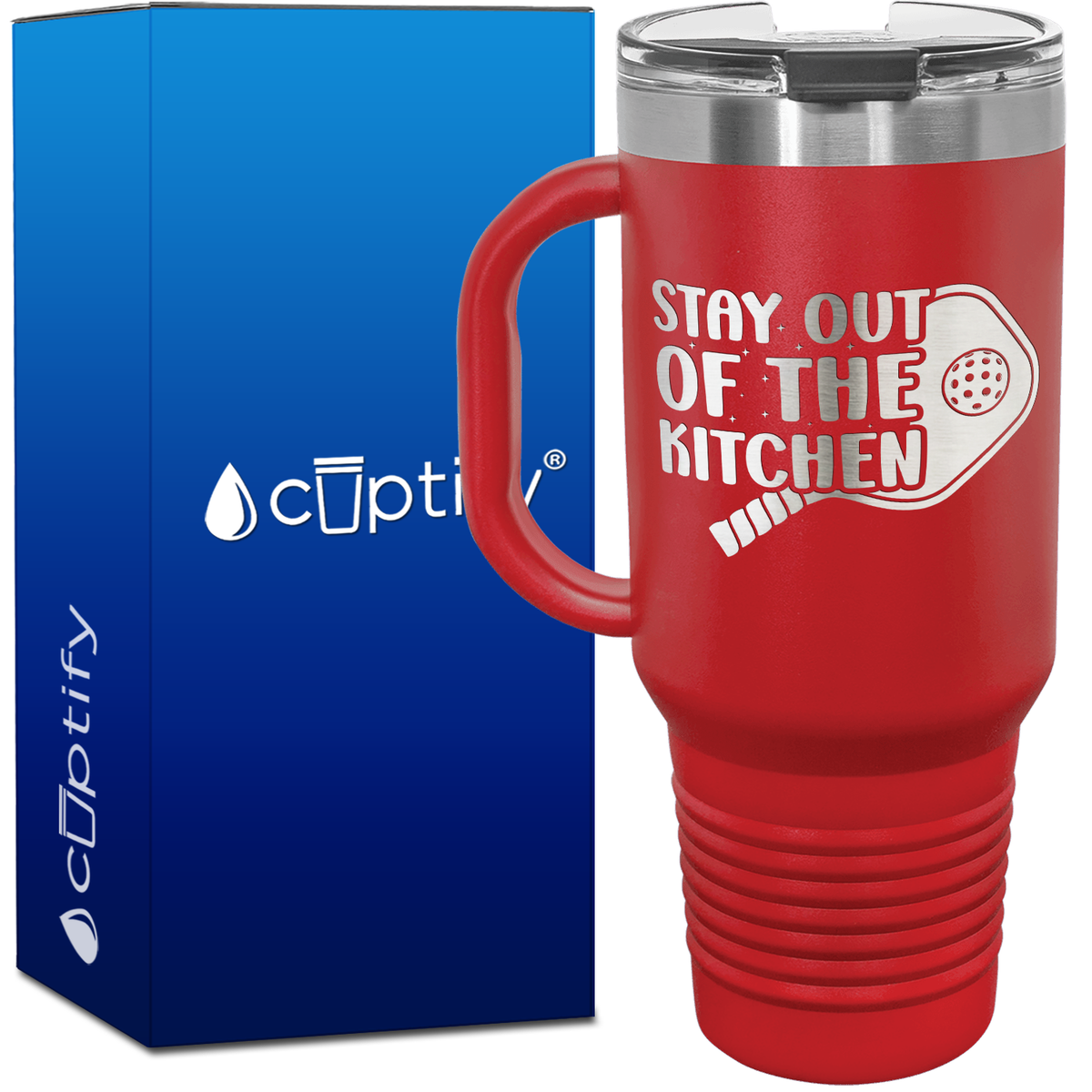 Stay Out of the Kitchen Pickleball 40oz Pickleball Travel Mug