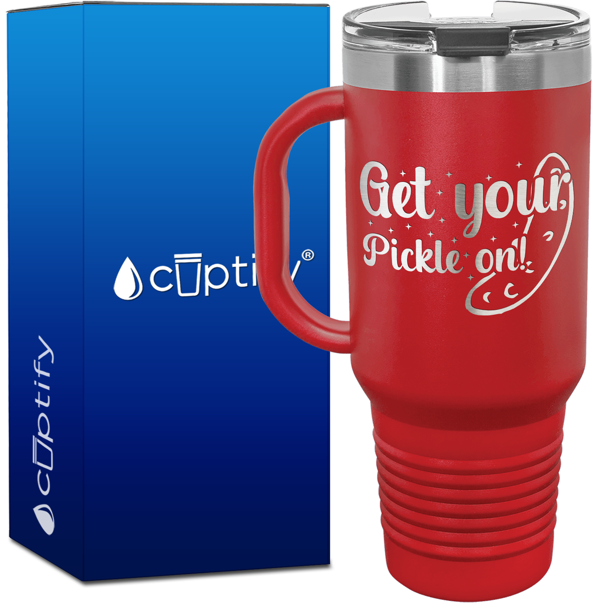 Get Your Pickle On 40oz Pickleball Travel Mug