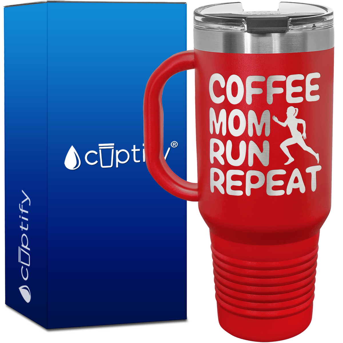 Coffee Mom Run Repeat 40oz Running Travel Mug