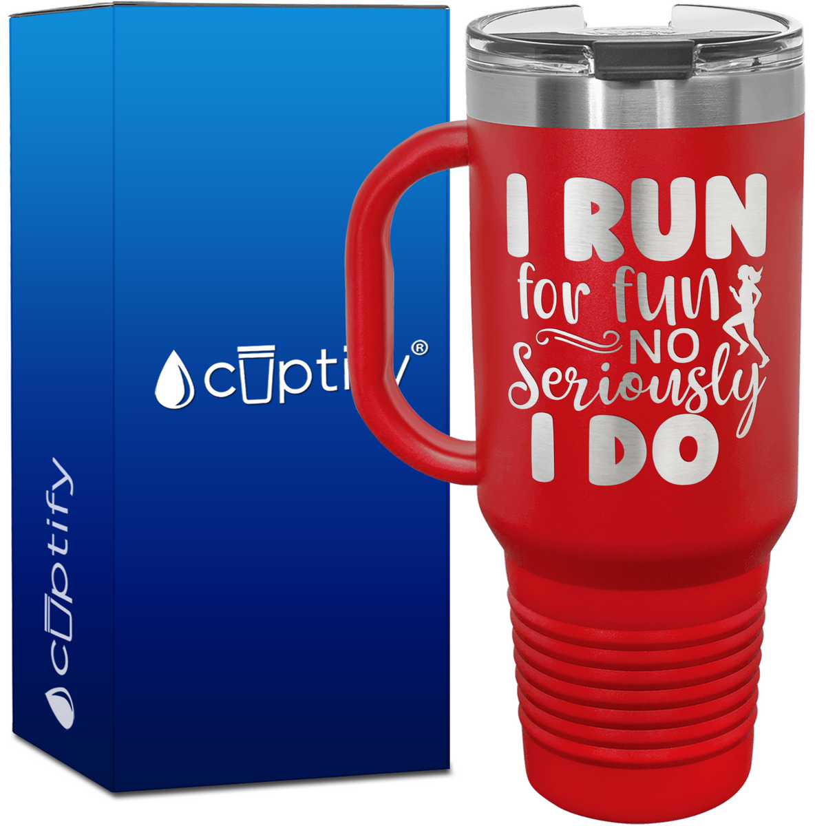 I Run for Fun No Seriously I Do 40oz Running Travel Mug