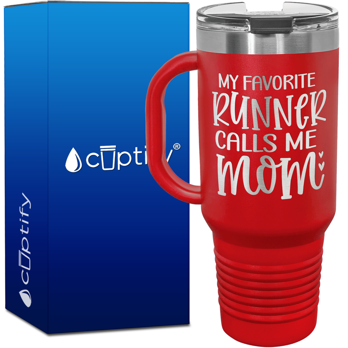 My Favorite Runner Calls Me Mom 40oz Running Travel Mug