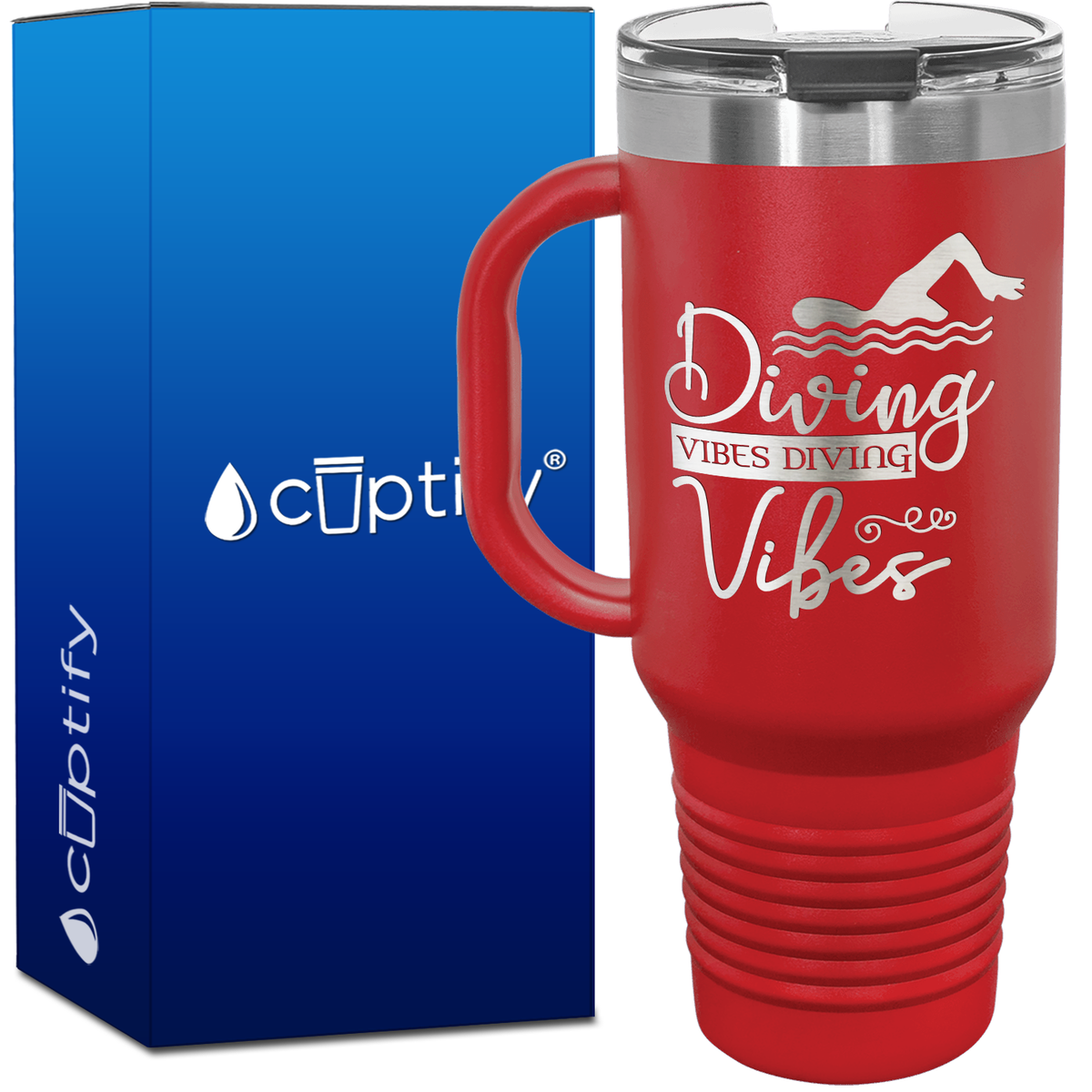Diving Vibes Diving Vibes 40oz Swimming Travel Mug