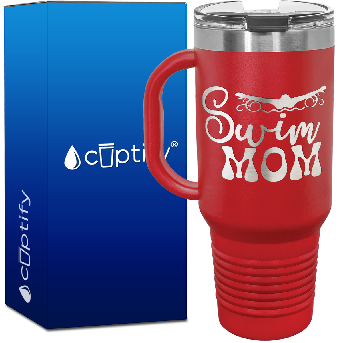Swim Mom 40oz Swimming Travel Mug