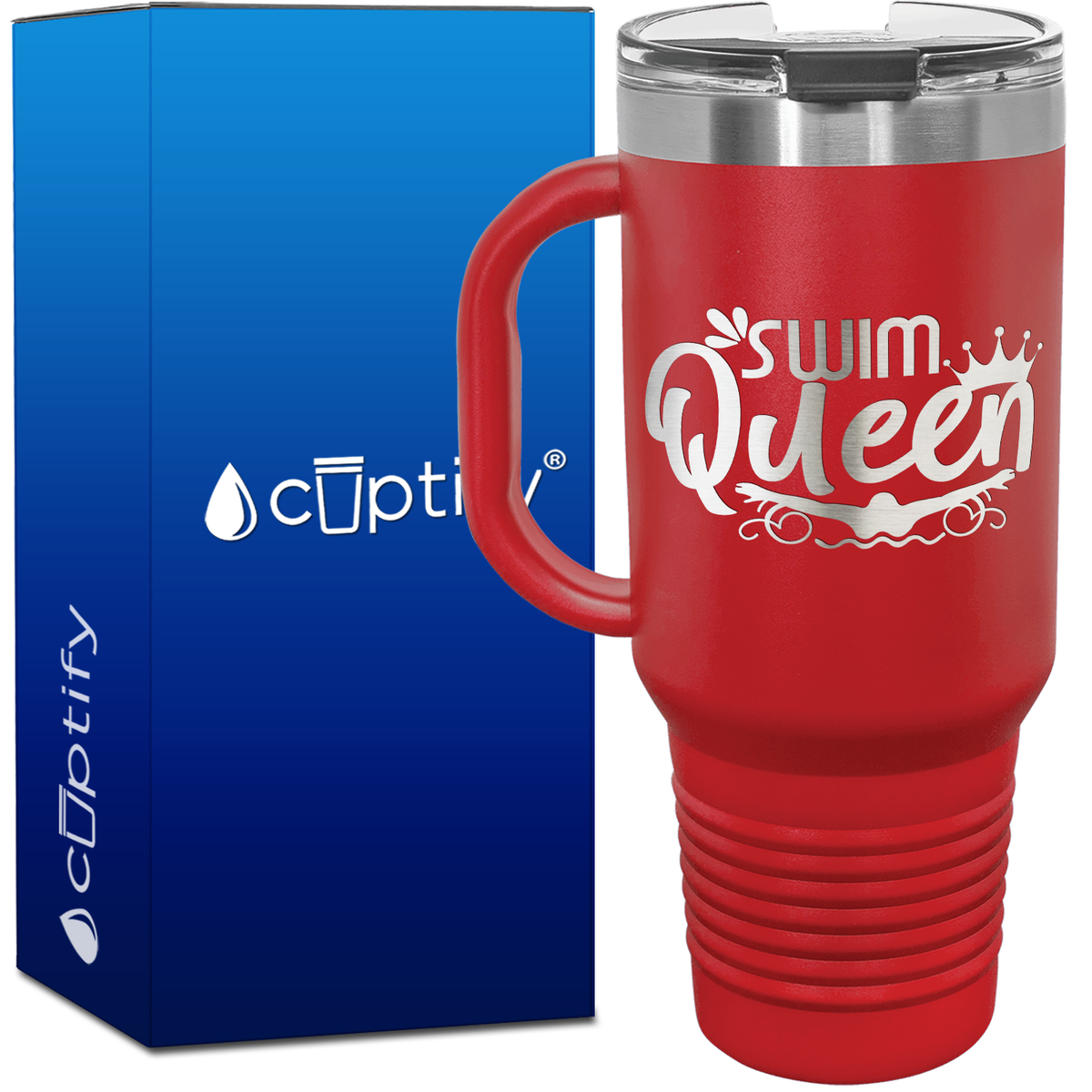 Swim Queen 40oz Swimming Travel Mug