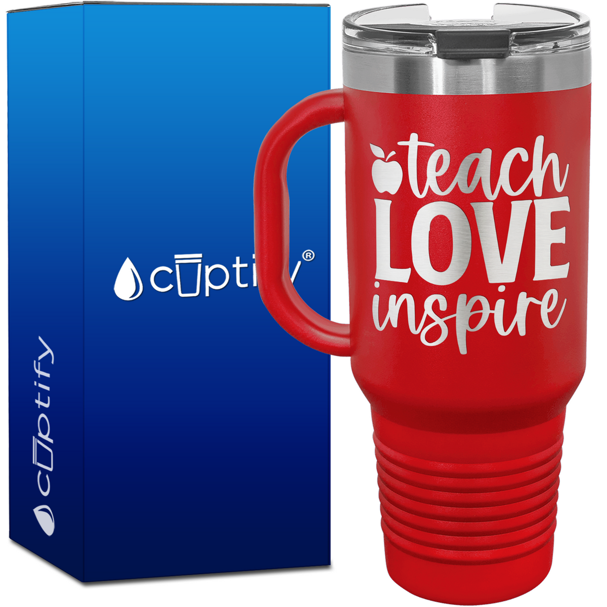 Teach Love Inspire 40oz Teacher Travel Mug