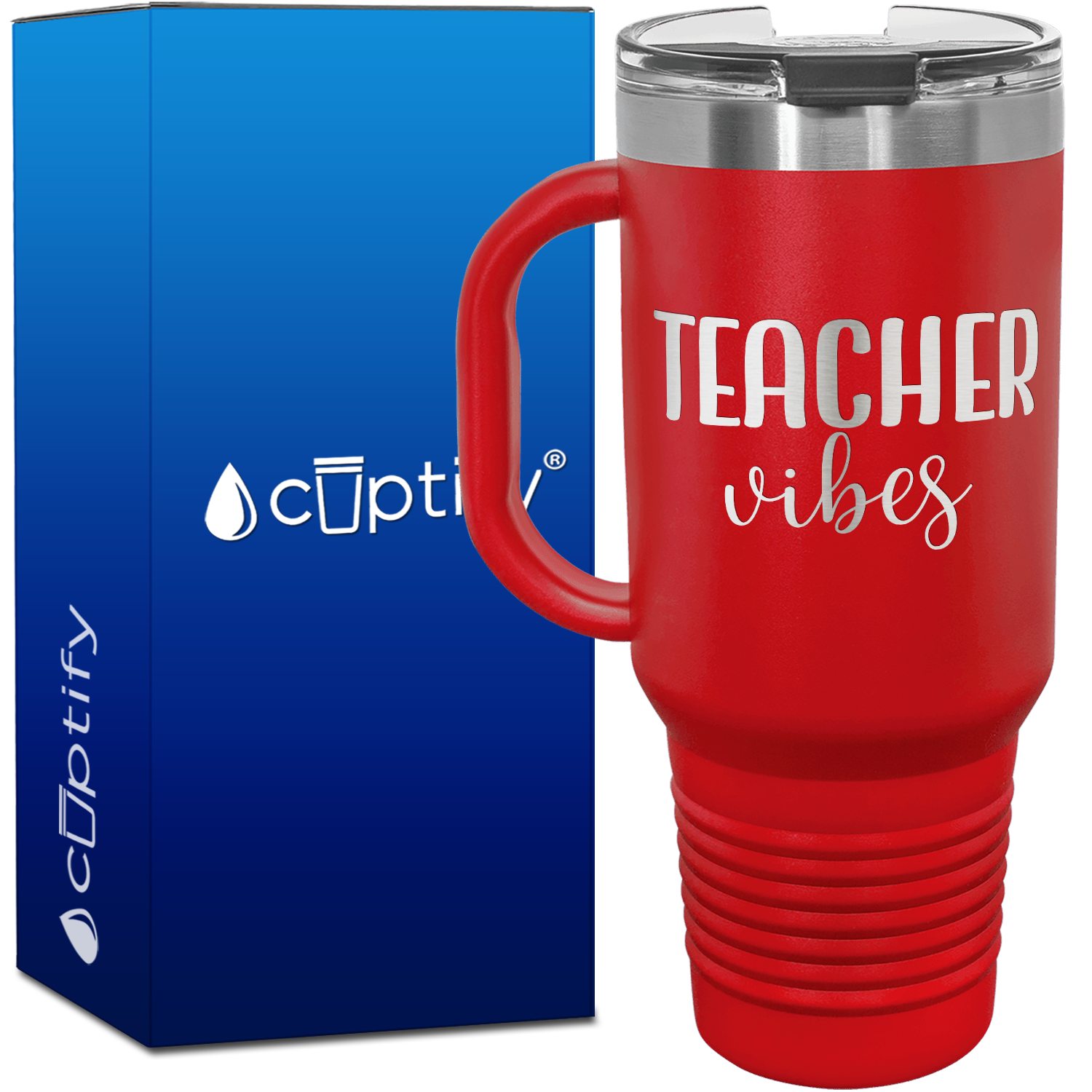 Teacher Vibes 40oz Teacher Travel Mug