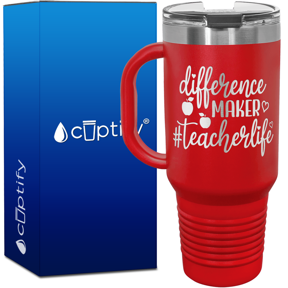 Difference Maker #Teacherlife 40oz Teacher Travel Mug