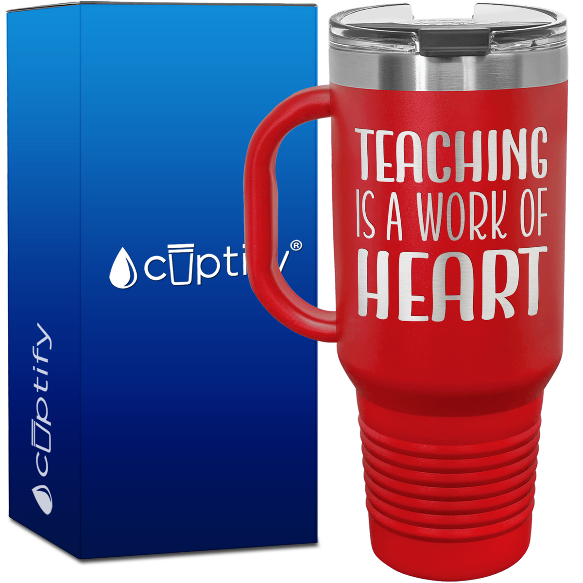 Teaching is a Work of Heart 40oz Teacher Travel Mug