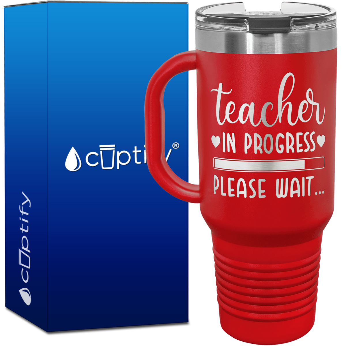 Teacher in Progress Please Wait 40oz Teacher Travel Mug