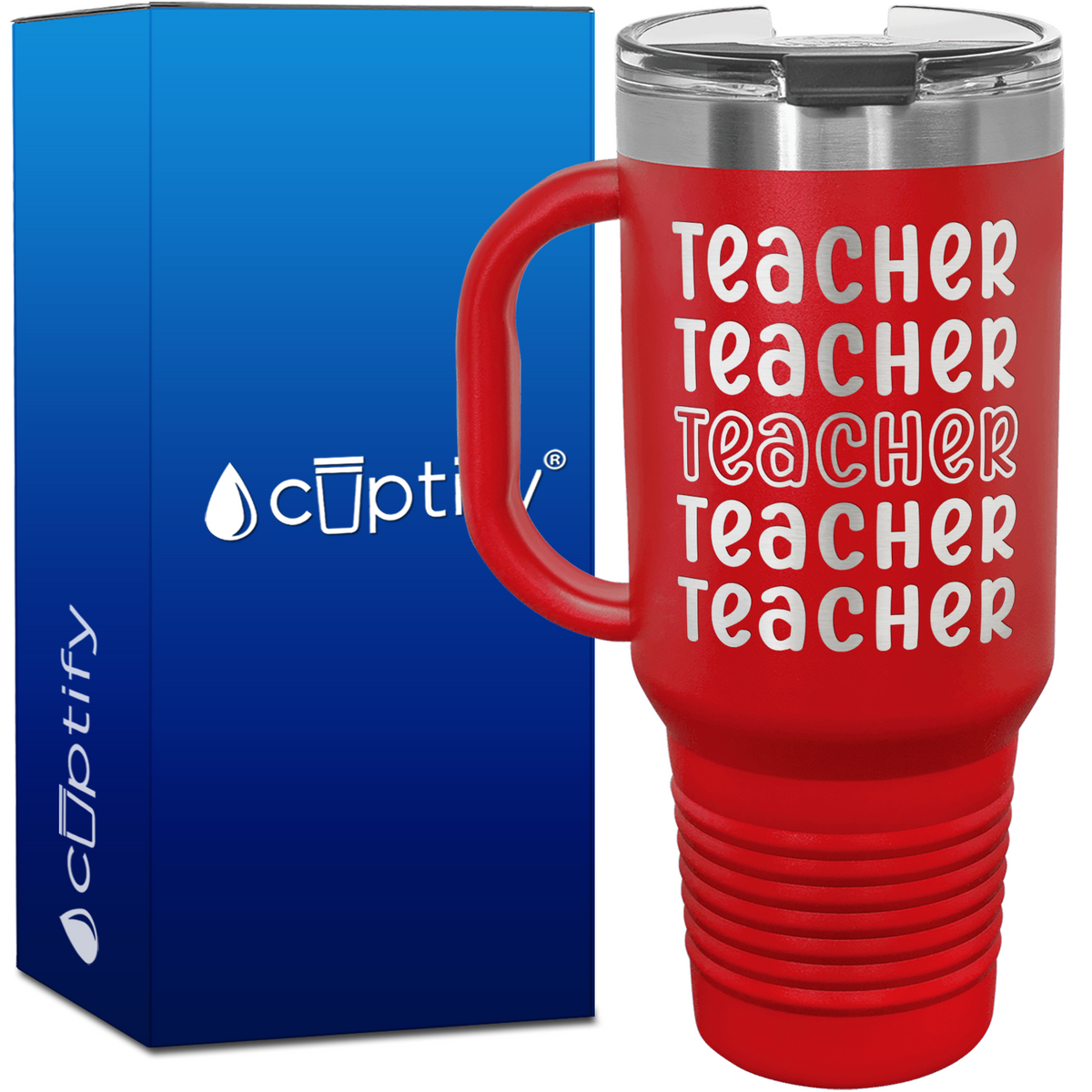 Teacher Teacher Teacher Teacher Teacher 40oz Teacher Travel Mug