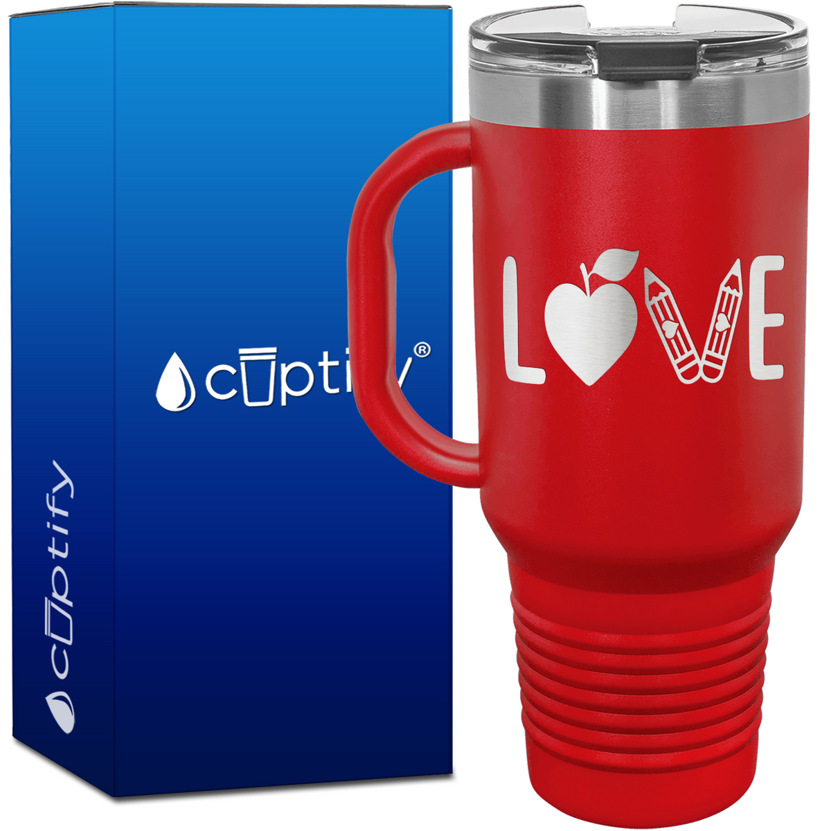 Love Teacher 40oz Teacher Travel Mug