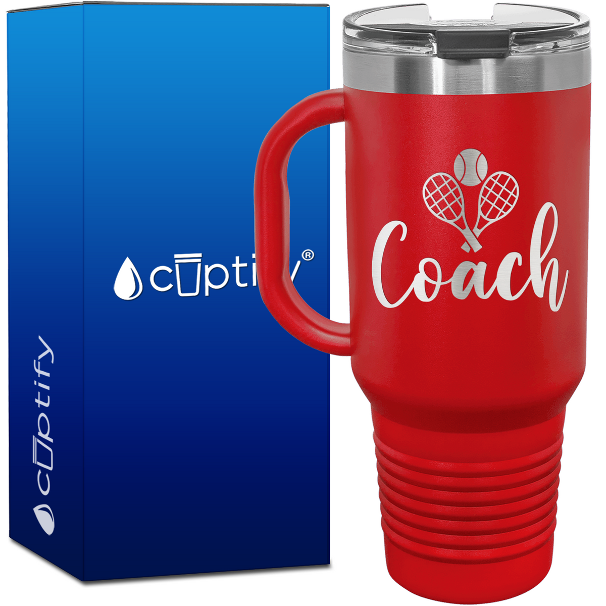 Tennis Coach 40oz Tennis Travel Mug