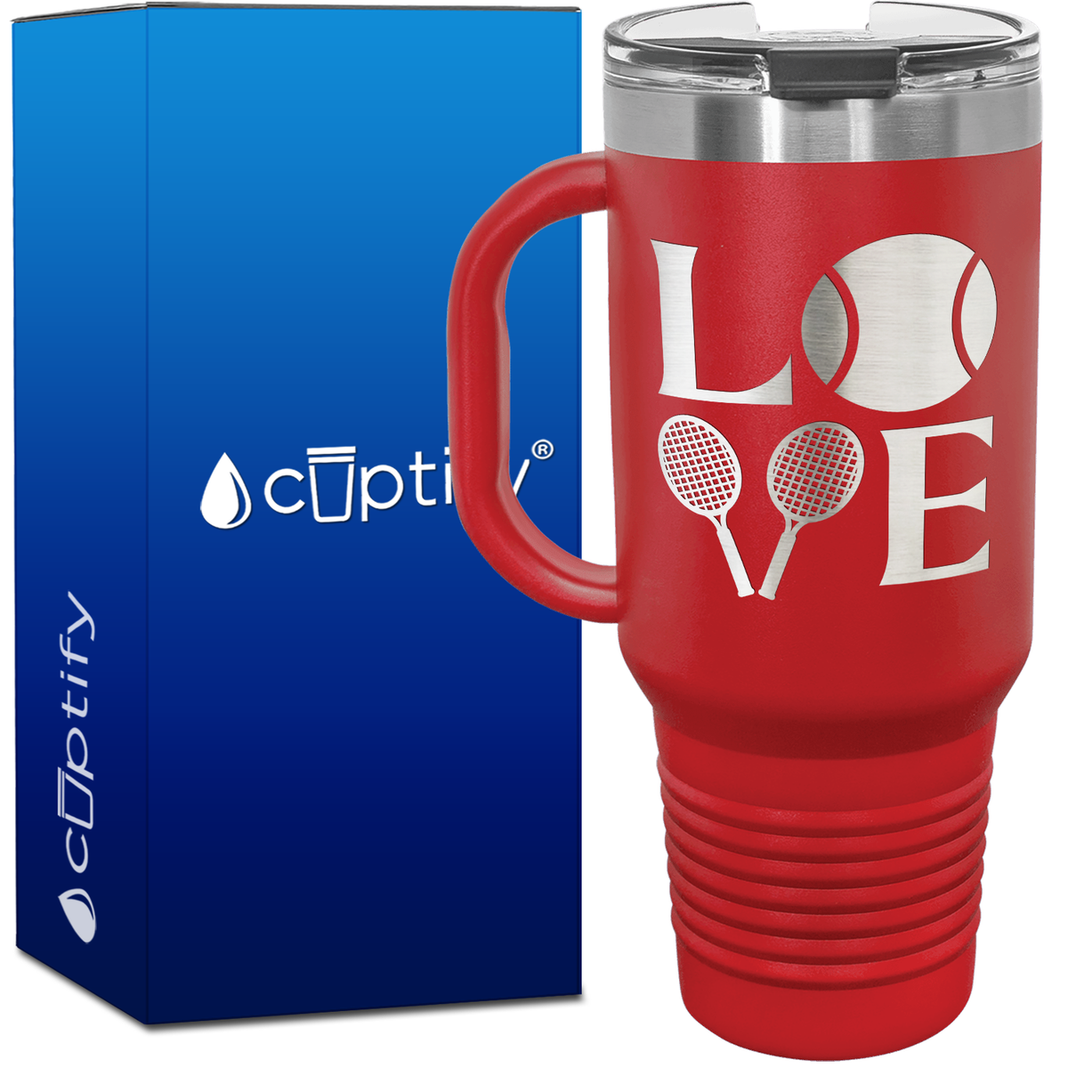 Tennis LOVE 40oz Tennis Travel Mug