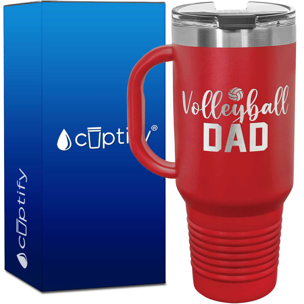 Volleyball Dad 40oz Volleyball Travel Mug