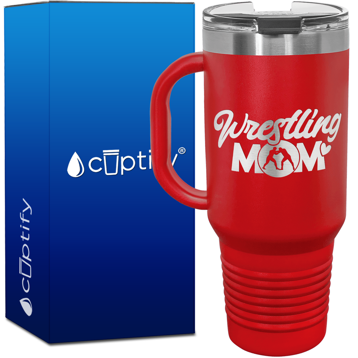 Wrestling Mom 40oz Travel Mug