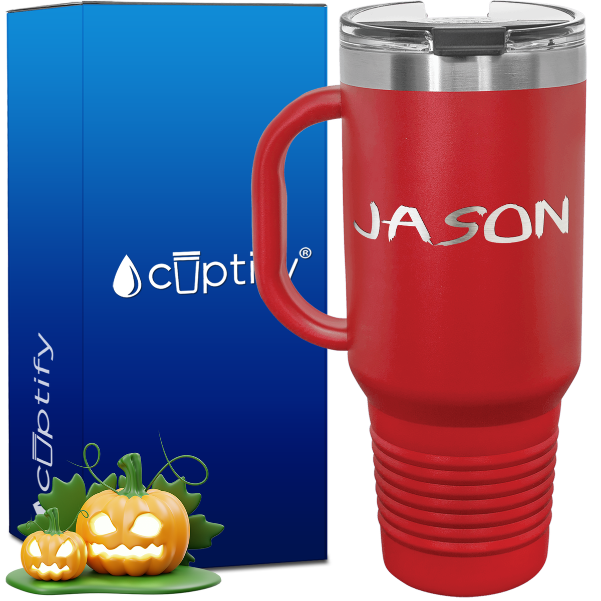 Personalized Scary Font Style 40oz Halloween Travel Mug