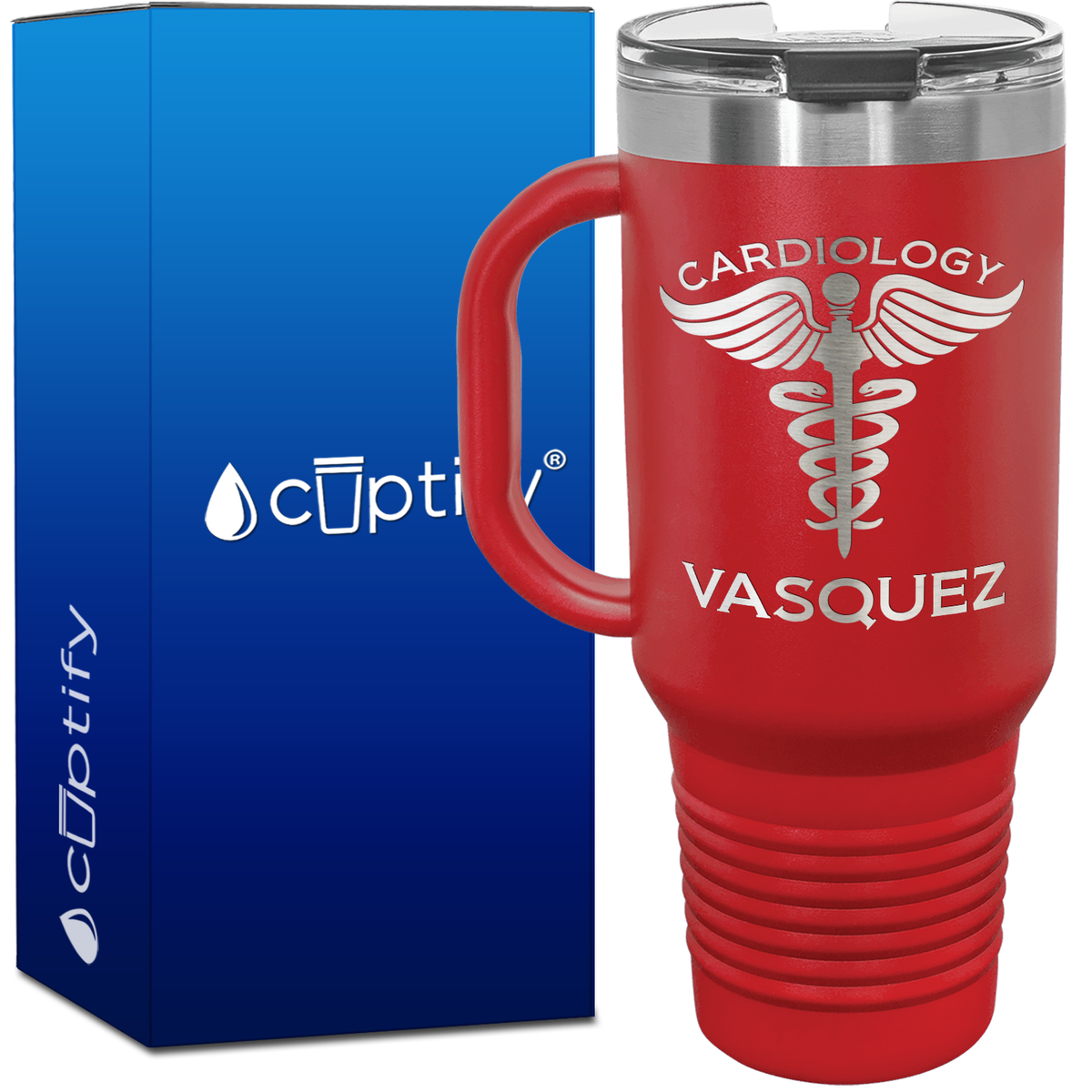 Personalized Cardiology 40oz Medical Travel Mug