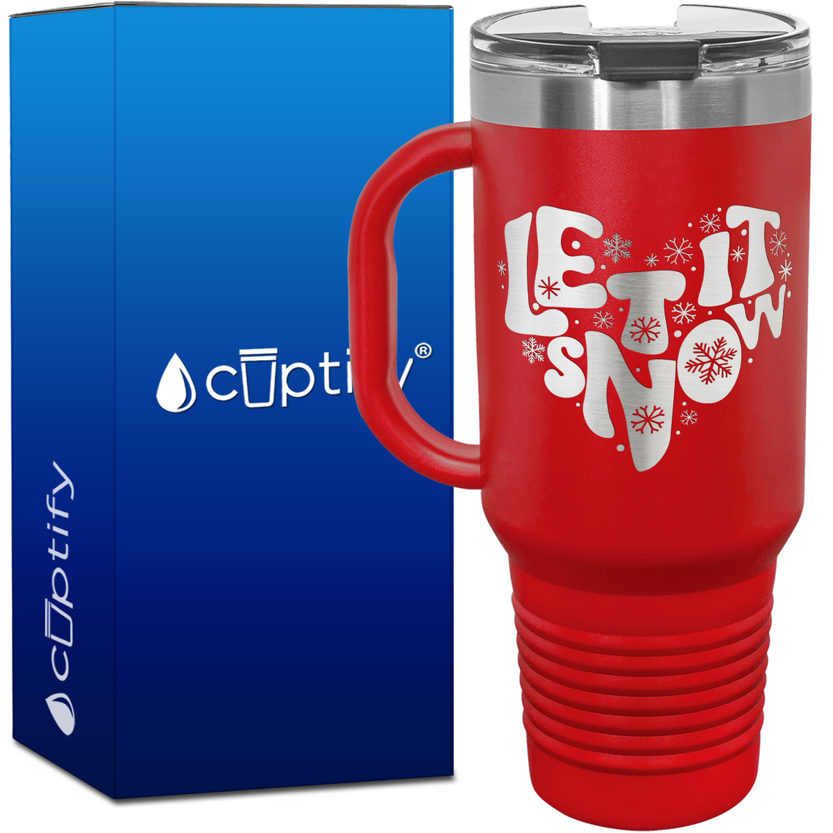 Let it Snow 40oz Christmas Travel Mug