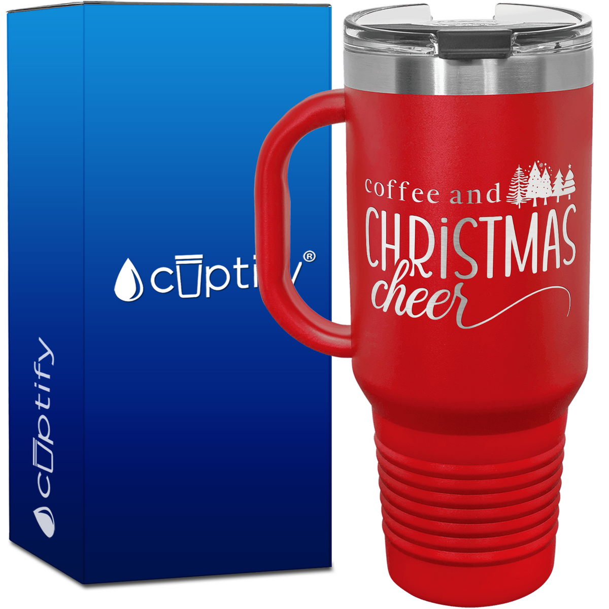 Coffee and Christmas Cheer 40oz Travel Mug