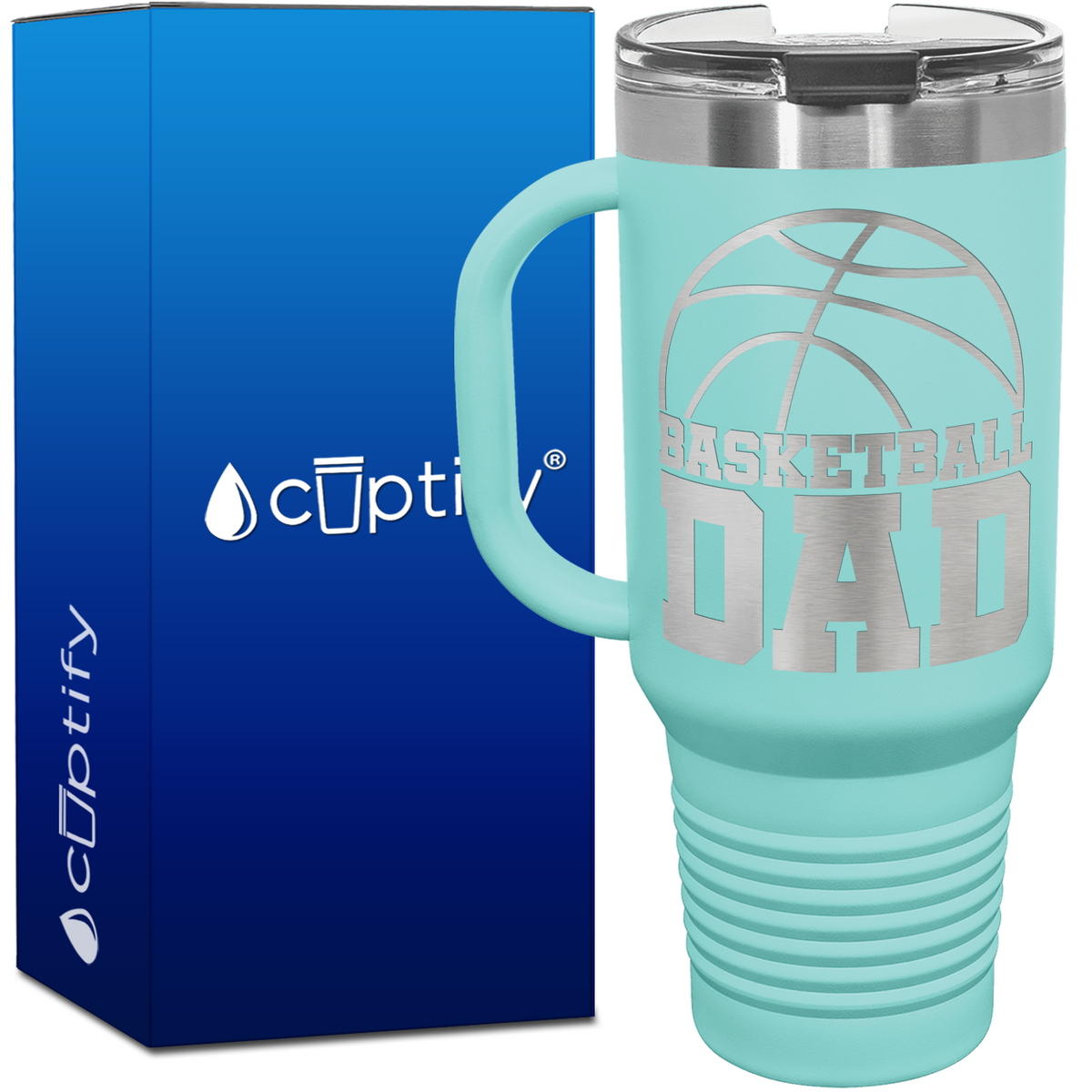 Basketball Dad 40oz Basketball Travel Mug