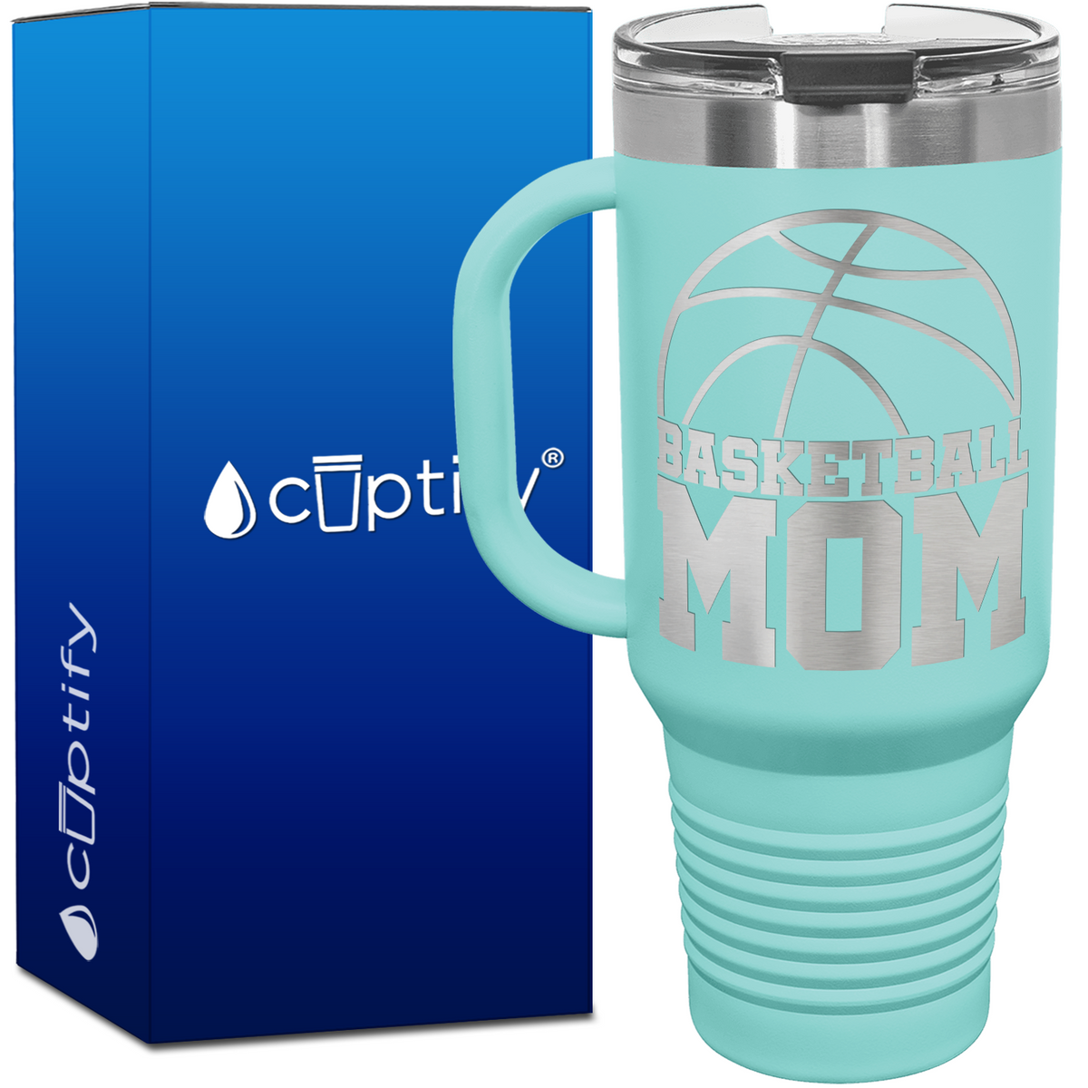 Basketball Mom 40oz Basketball Travel Mug