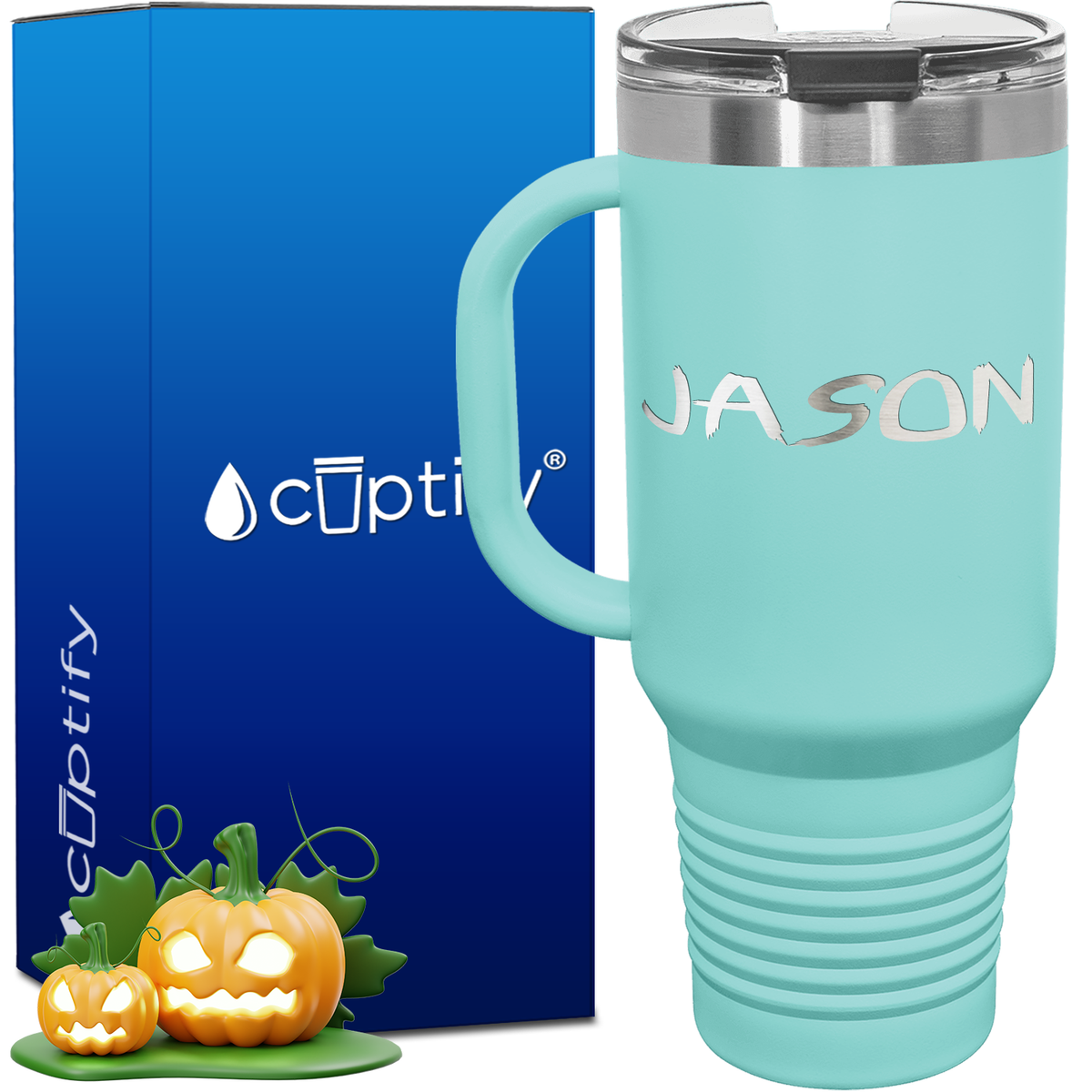 Personalized Scary Font Style 40oz Halloween Travel Mug
