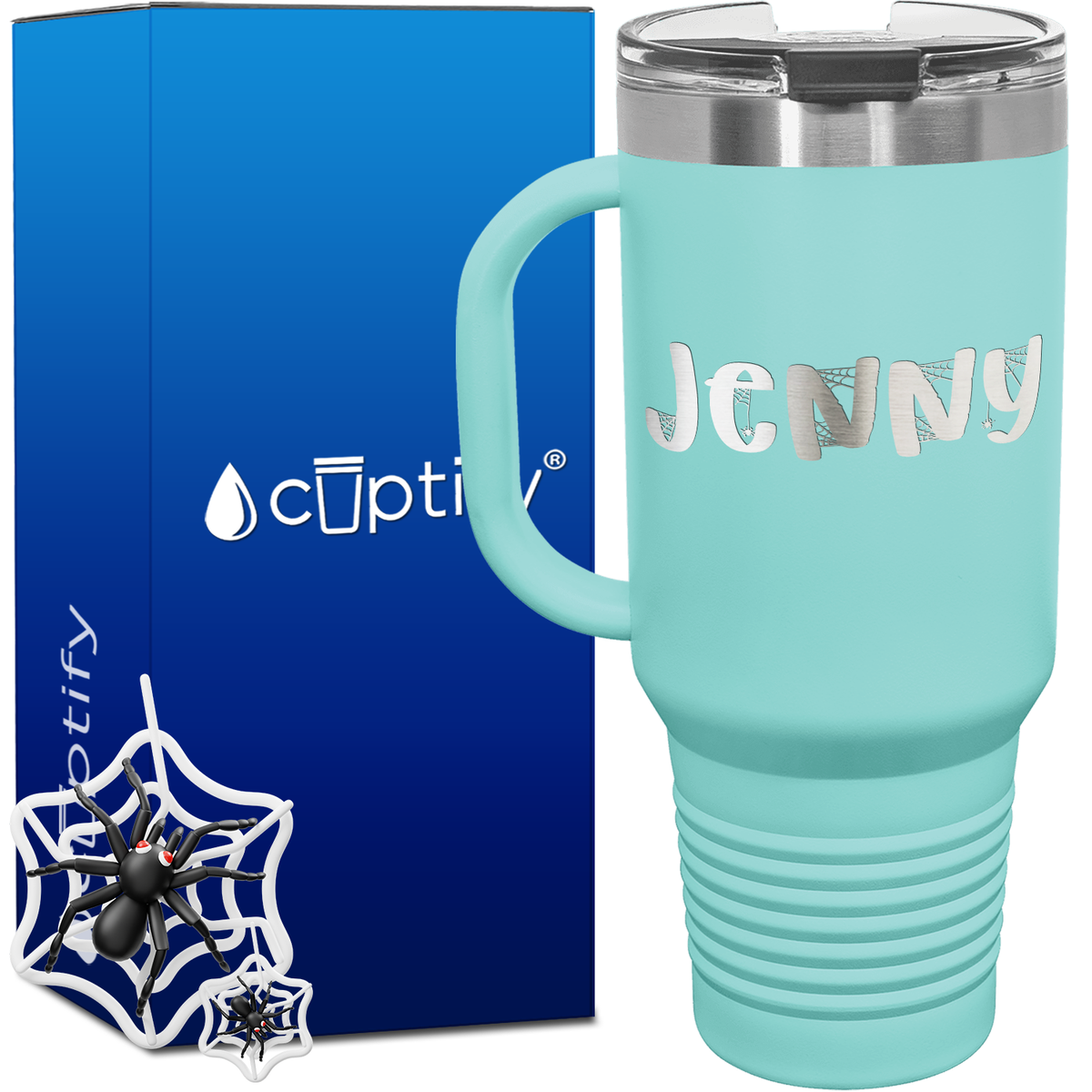 Personalized Spooky Font Style 40oz Halloween Travel Mug