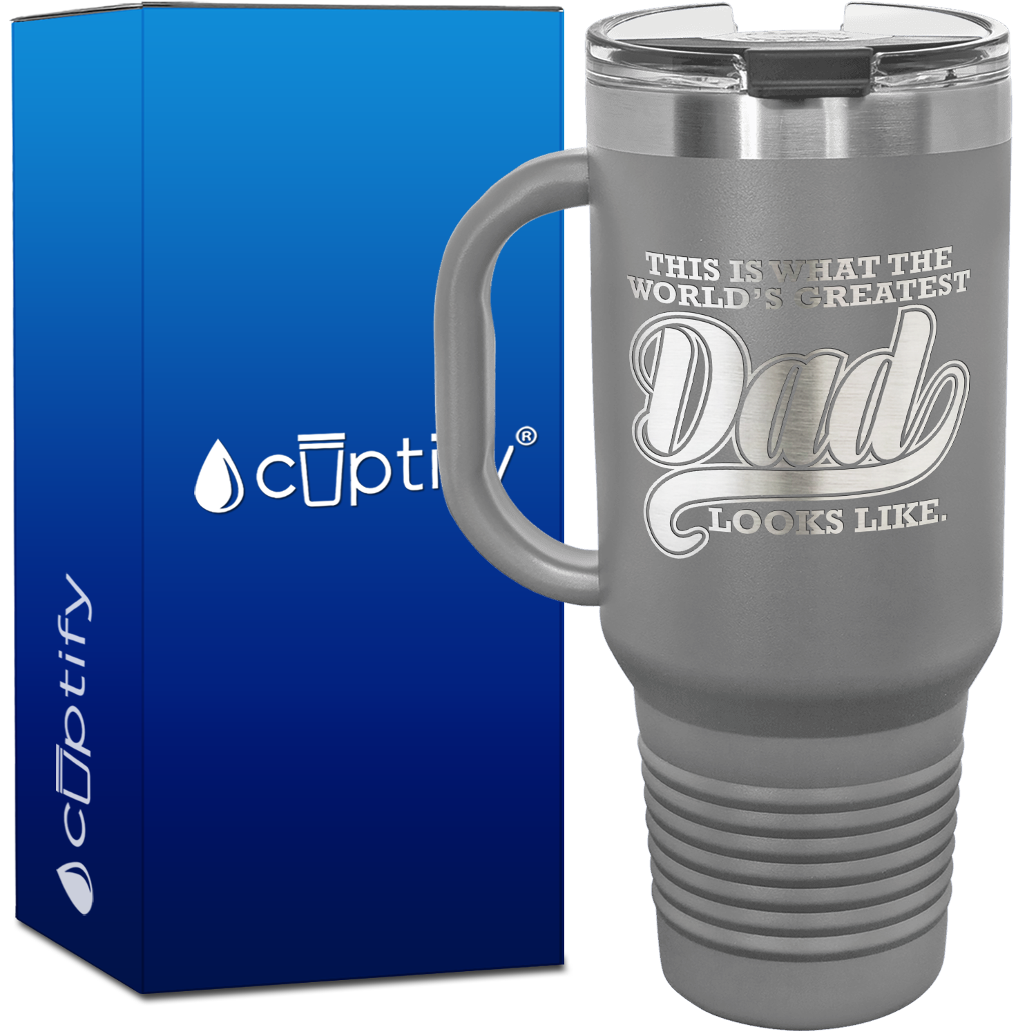 This is What the World's Greatest Dad Looks Like 40oz Dad Travel Mug