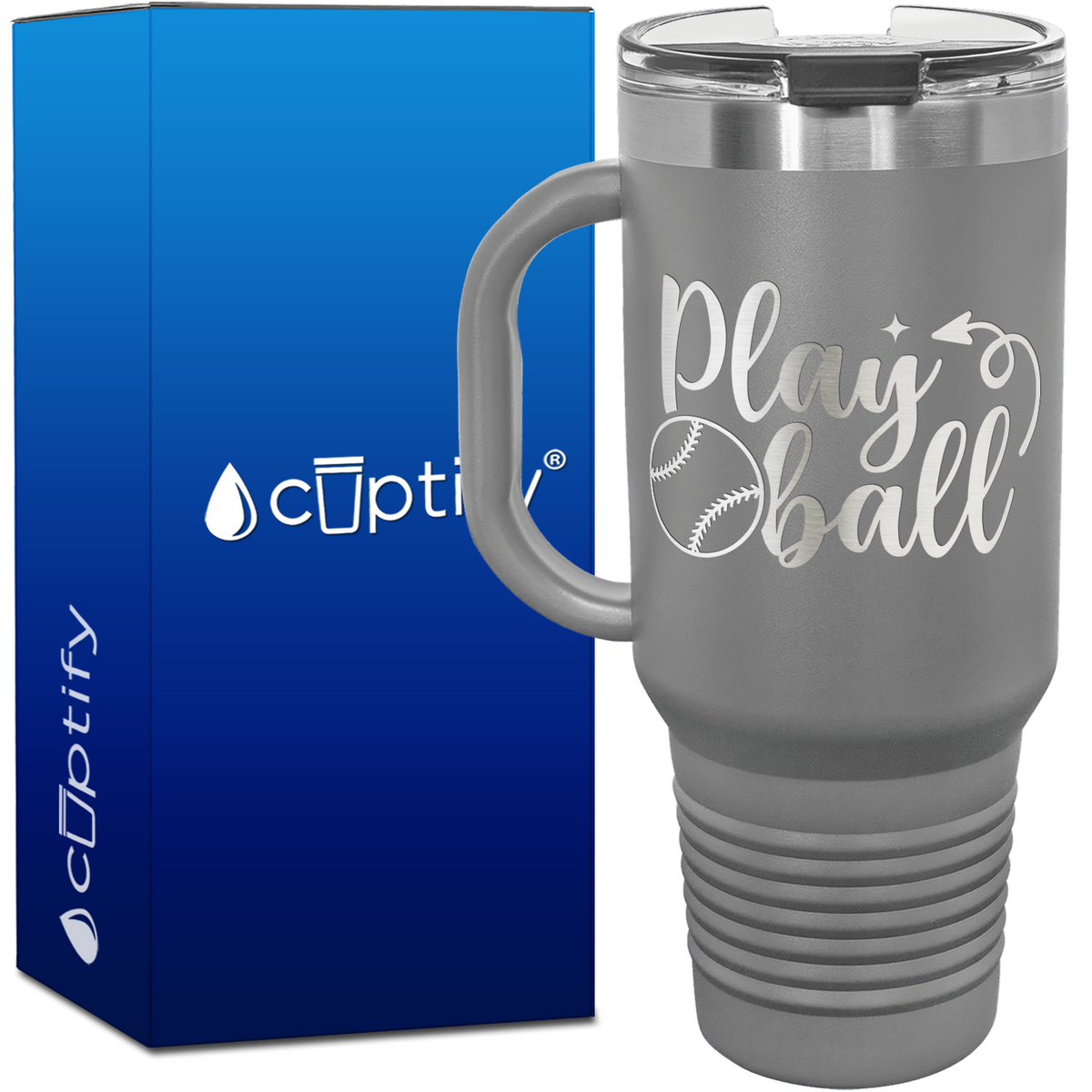 Play Ball 40oz Baseball Travel Mug